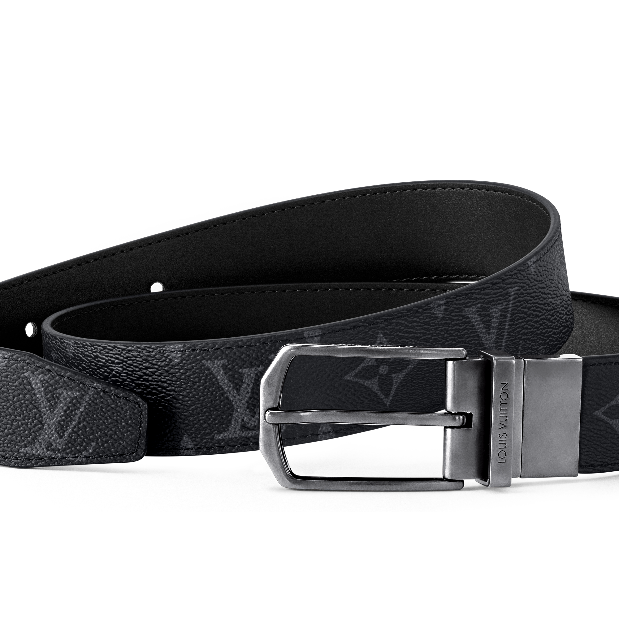 Slender 35mm Reversible Belt Monogram Eclipse Canvas - Accessories